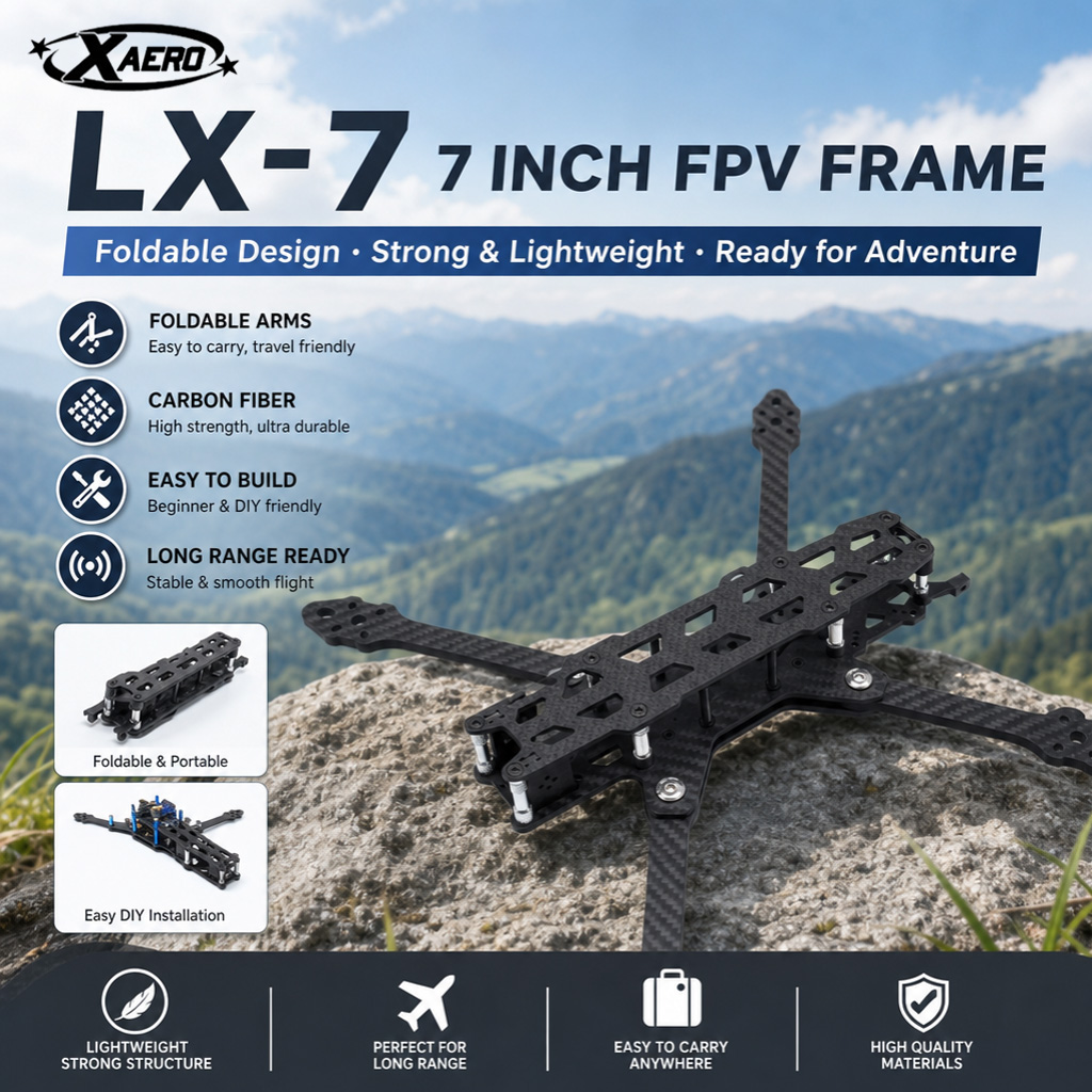 Drone Kit Octocopter - PAURC LX-7 opvouwbaar 7-inch FPV-frame -