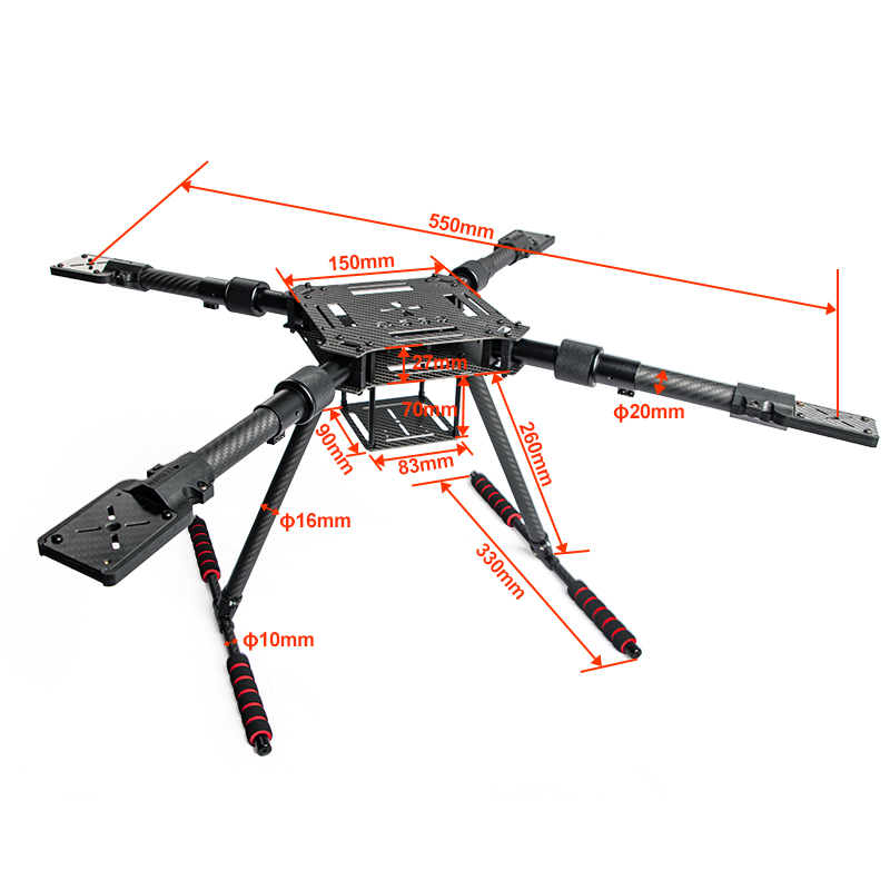 Koolstofvezel Opvouwbare Drone - Drone Kit Racing recensie en prijs